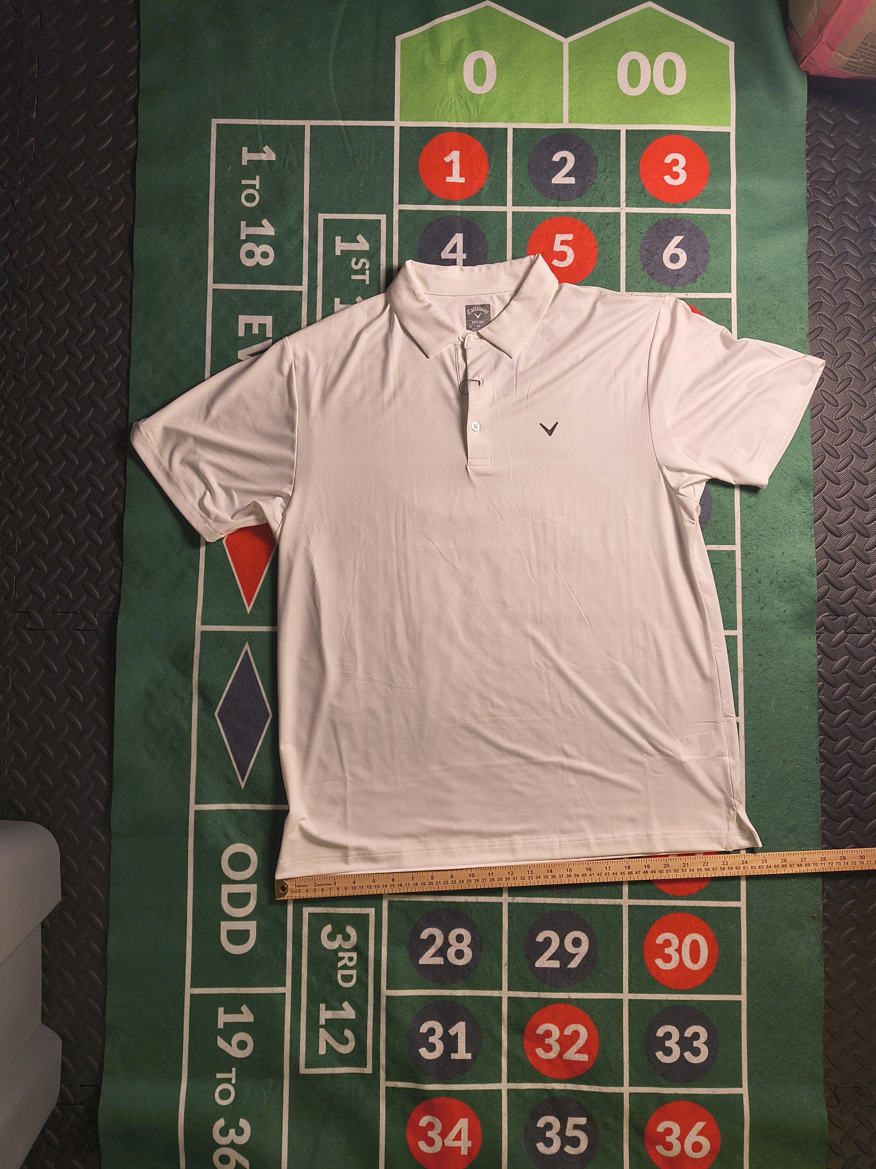 Callaway Mens Xl Bright White Opti-Dri Golf Polo Upf 50 Stretch Nwt — image 4 of 8